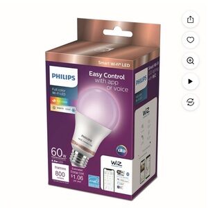 Philips Smart Wi-Fi LED Bulb - color changing! NWT!